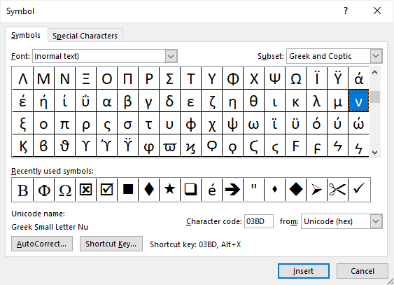 word mac shortcuts for symbols